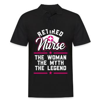 Ruhestand Rente 2022 Krankenschwester - Männer Poloshirt - Schwarz - Vorne - Kai (181cm)