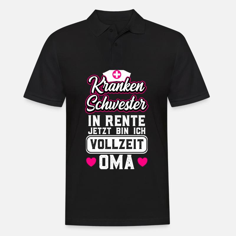 Ruhestand Rente Krankenschwester - Männer Poloshirt - Schwarz