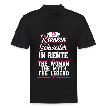 Ruhestand Rente Krankenschwester - Männer Poloshirt - Schwarz - Vorne - Kai (181cm)