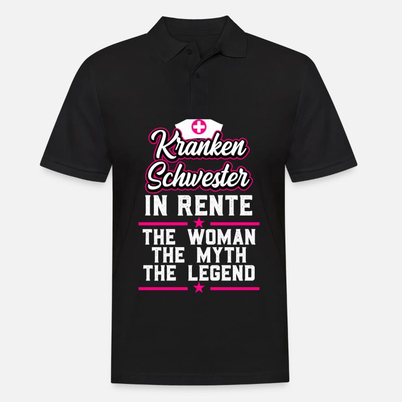 Ruhestand Rente Krankenschwester - Männer Poloshirt - Schwarz