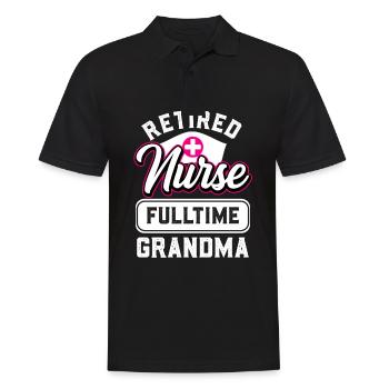 Krankenschwester Ruhestand Rente 2022 - Männer Poloshirt - Schwarz - Vorne - Kai (181cm)