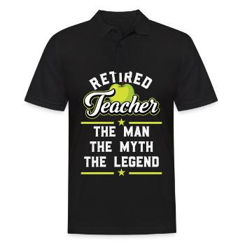 Rente Ruhestand 2022 Lehrer - Männer Poloshirt - Schwarz - Vorne - Kai (181cm)