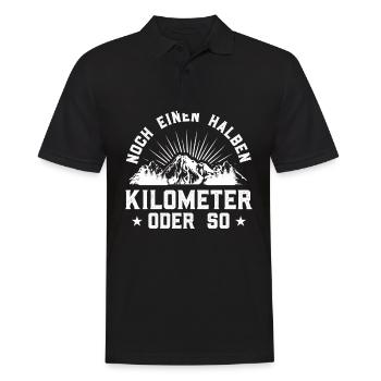 Lustiger Wandern Wanderer - Männer Poloshirt - Schwarz - Vorne - Kai (181cm)