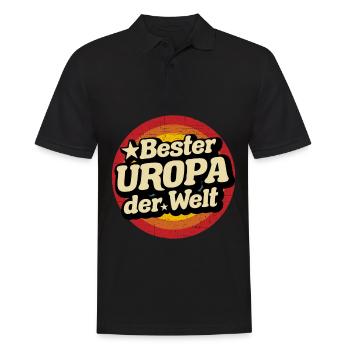 Bester Uropa der Welt - Männer Poloshirt - Schwarz - Vorne - Kai (181cm)