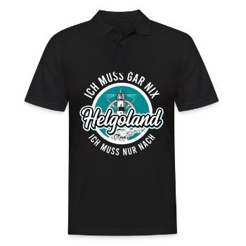 Helgoland - Männer Poloshirt - Schwarz - Vorne - Kai (181cm)
