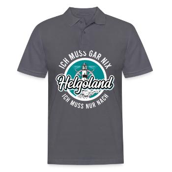 Helgoland - Männer Poloshirt - Anthrazit - Vorne - Nico (186cm)