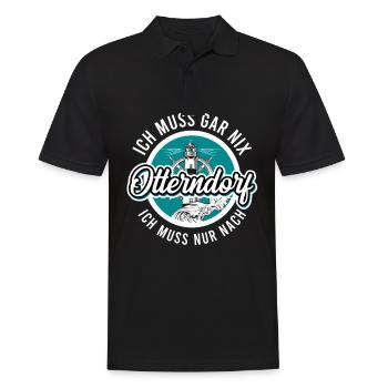 Otterndorf - Männer Poloshirt - Schwarz - Vorne - Kai (181cm)