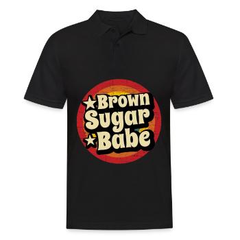 Brown Sugar Babe - Männer Poloshirt - Schwarz - Vorne - Kai (181cm)