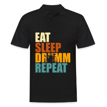 Drums Drummer Drummer Drummer - Men's Polo Shirt - black - Front - Kai (181cm)
