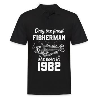 40e anniversaire 1982 Fischer Pêcheur pêcheur - Polo Homme - noir - Devant - Kai (181cm)