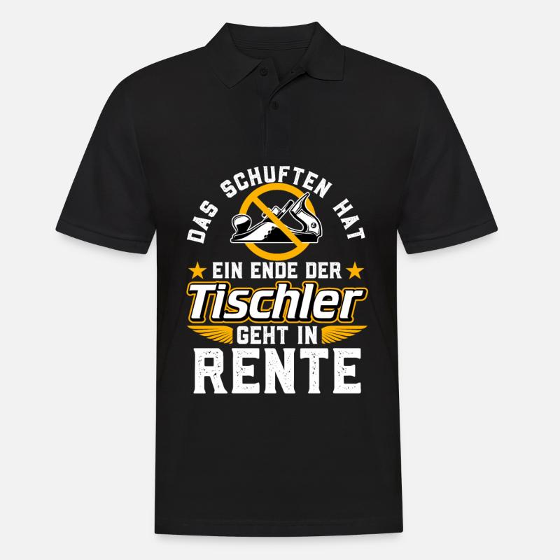 Rente Tischler - Männer Poloshirt - Schwarz