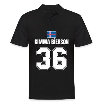 Fußball Island Sauf Trikot Gimma Bierson 36 - Männer Poloshirt - Schwarz - Vorne - Kai (181cm)