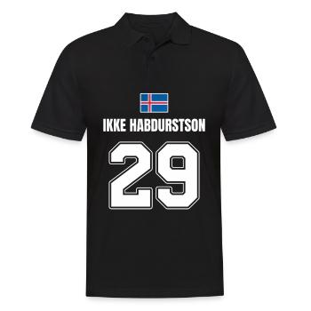 Fußball Island Sauf Trikot Ikke Habdurstson 29 - Männer Poloshirt - Schwarz - Vorne - Kai (181cm)