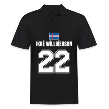 Fußball Island Sauf Trikot Ikke Willbierson 22 - Männer Poloshirt - Schwarz - Vorne - Kai (181cm)