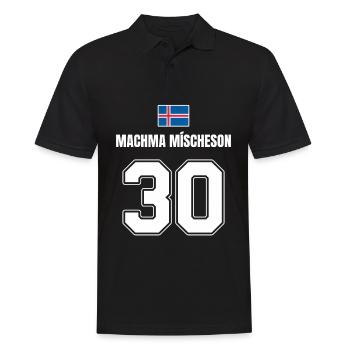 Fußball Island Sauf Trikot Machma Mischeson 30 - Männer Poloshirt - Schwarz - Vorne - Kai (181cm)