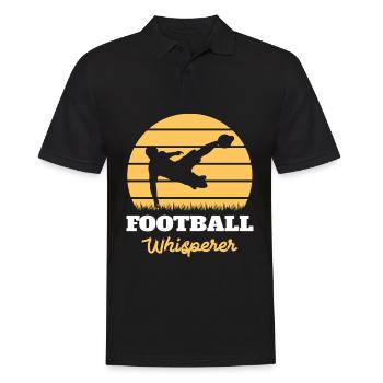 Funny Football Whisperer - Men's Polo Shirt - black - Front - Kai (181cm)