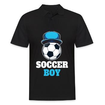 Drôle de garçon de football - Polo Homme - noir - Devant - Kai (181cm)