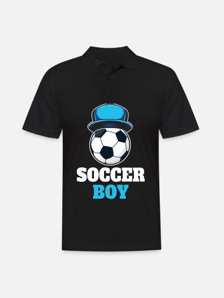 Funny Football Boy - Men's Polo Shirt - black