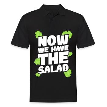 Denglisch Now we have the salad - Men's Polo Shirt - black - Front - Kai (181cm)