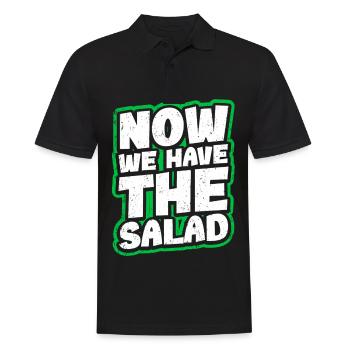 Maintenant, nous avons la salade Funny Denglish - Polo Homme - noir - Devant - Kai (181cm)