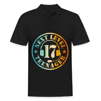17th Birthday Boy - Men's Polo Shirt - black - Front - Kai (181cm)