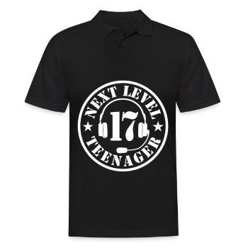 17th Birthday Boy - Men's Polo Shirt - black - Front - Kai (181cm)
