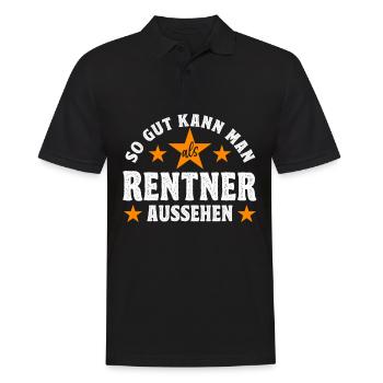 Pensioner Pensioner Reintentritt Retirement - Men's Polo Shirt - black - Front - Kai (181cm)