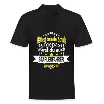 Funny saying forklift driver - Men's Polo Shirt - black - Front - Kai (181cm)