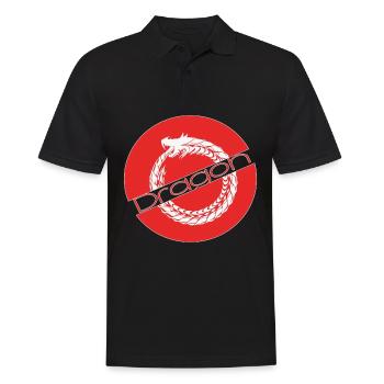 Dragon, tête de dragon, dragon chinois, dragon, - Polo Homme - noir - Devant - Kai (181cm)