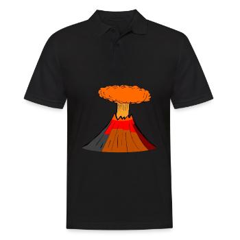 volcano - Men's Polo Shirt - black - Front - Kai (181cm)