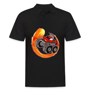 Monster Truck kids child toy gift - Men's Polo Shirt - black - Front - Kai (181cm)