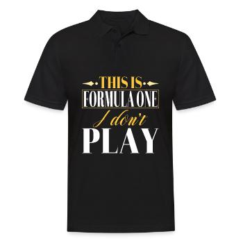 Das ist Formel Eins Ich spiele nicht - Männer Poloshirt - Schwarz - Vorne - Kai (181cm)