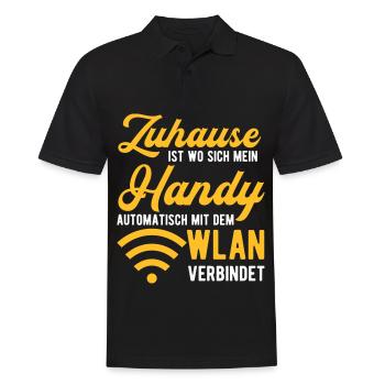 Home is where my cell phone connects to Wi-Fi - Men's Polo Shirt - black - Front - Kai (181cm)