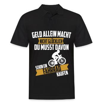 Bicycle Saying Gift - Men's Polo Shirt - black - Front - Kai (181cm)