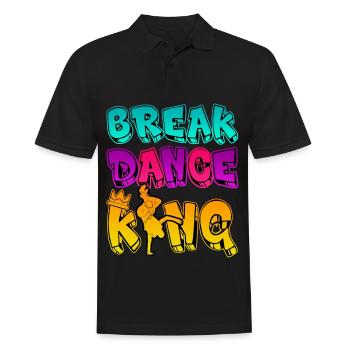 Breakdance King - Cadeau B-Boy Son - Polo Homme - noir - Devant - Kai (181cm)