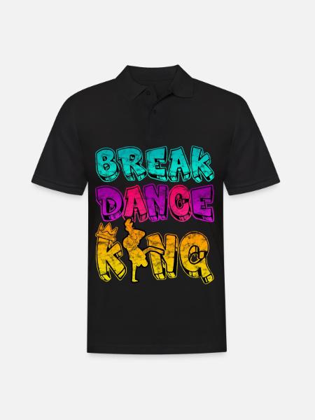 Breakdance King - B-boy fils garçon disjoncteur - Polo Homme - noir