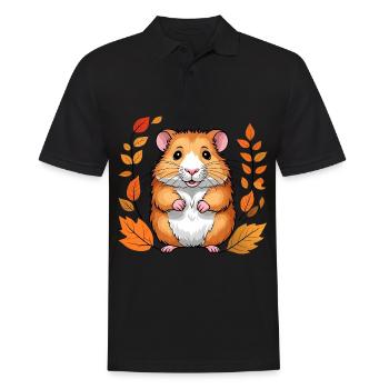Hamster d’automne - Polo Homme - noir - Devant - Kai (181cm)