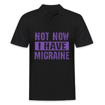 Not now I have migraine - Men's Polo Shirt - black - Front - Kai (181cm)