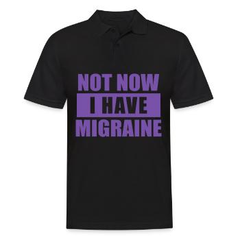 Not now I have migraine - Men's Polo Shirt - black - Front - Kai (181cm)