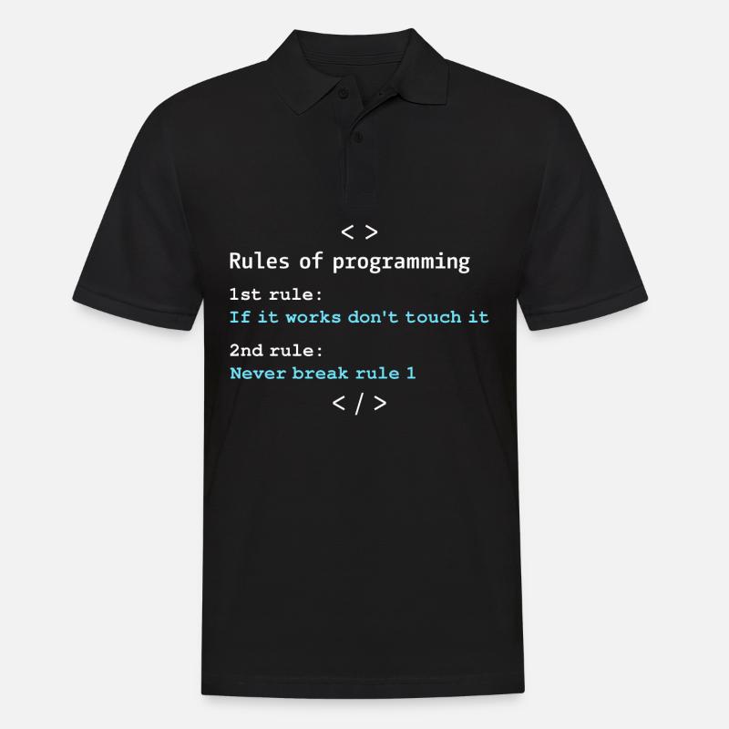 Règles de programmation - Polo Homme - noir