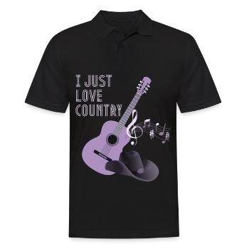 Country Music Rengaine, Country Guitare - Polo Homme - noir - Devant - Kai (181cm)