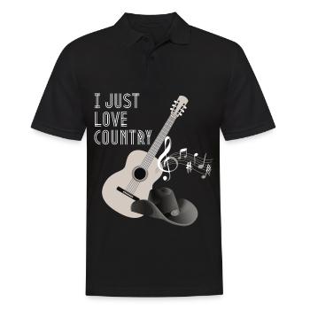 Country Music Rengaine, Country Guitare - Polo Homme - noir - Devant - Kai (181cm)