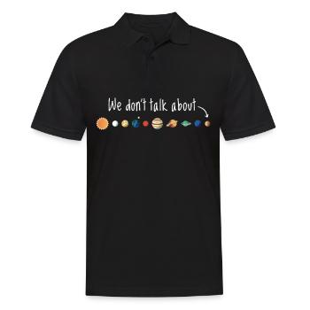 Nous ne parlons pas de la planète Pluton - Polo Homme - noir - Devant - Kai (181cm)