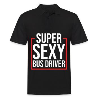 Bus driver public transport profession passion gift idea - Men's Polo Shirt - black - Front - Kai (181cm)