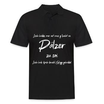 Isch hab Glick ghabt - Männer Poloshirt - Schwarz - Vorne - Kai (181cm)
