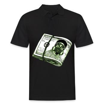 Gas Mask Dollar - Polo Homme - noir - Devant - Kai (181cm)