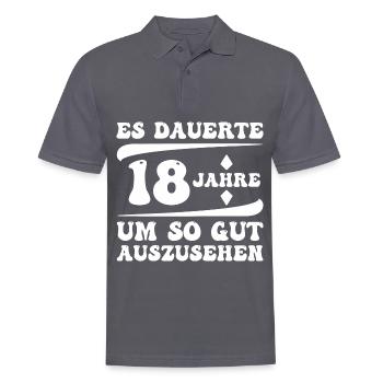 18. Geburtstag 2003 Volljährig Geschenkidee - Männer Poloshirt - Anthrazit - Vorne - Nico (186cm)