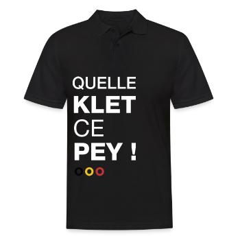 Quelle klet ce Pey ! - Polo Homme - noir - Devant - Kai (181cm)