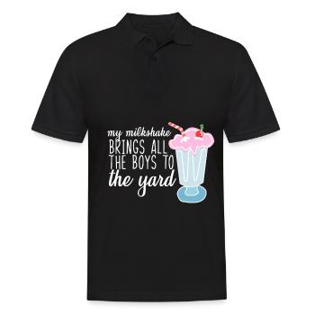 my milkshake bring boys to the yard - Men's Polo Shirt - black - Front - Kai (181cm)