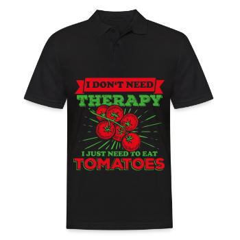 Tomaten - Männer Poloshirt - Schwarz - Vorne - Kai (181cm)
